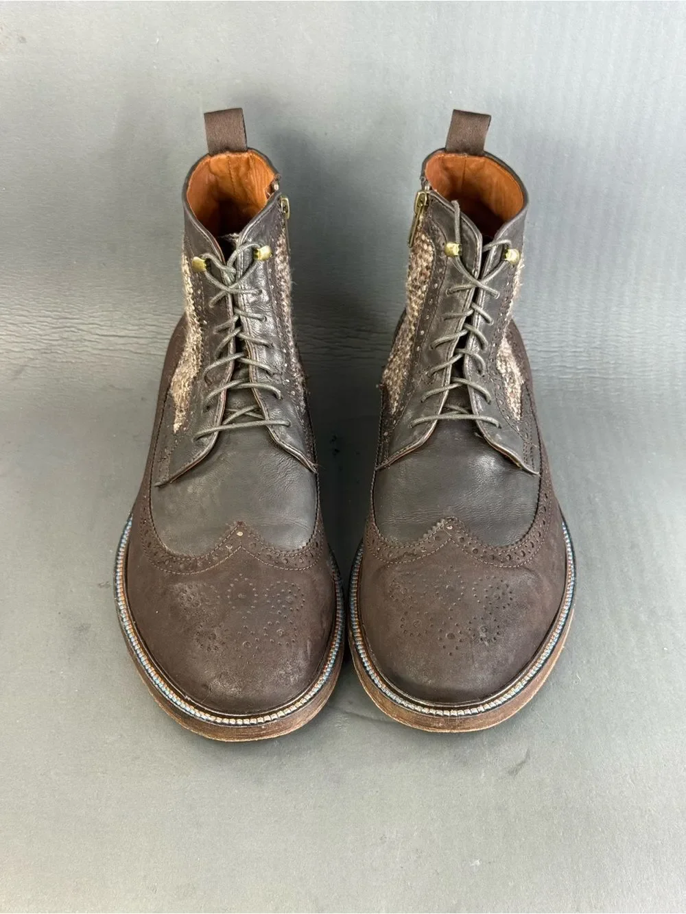 Johnston & Murphy J&M 1850 wingtip tweed boot shoes men’s size 9.5